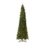 13’ Artificial Slim Green Mountain Pine Christmas Tree with 1360 Warm White LED Lights and 3924 Bendable Branches from Nearly Natural