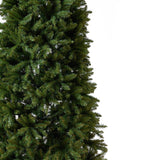 13’ Artificial Slim Green Mountain Pine Christmas Tree with 1360 Warm White LED Lights and 3924 Bendable Branches from Nearly Natural
