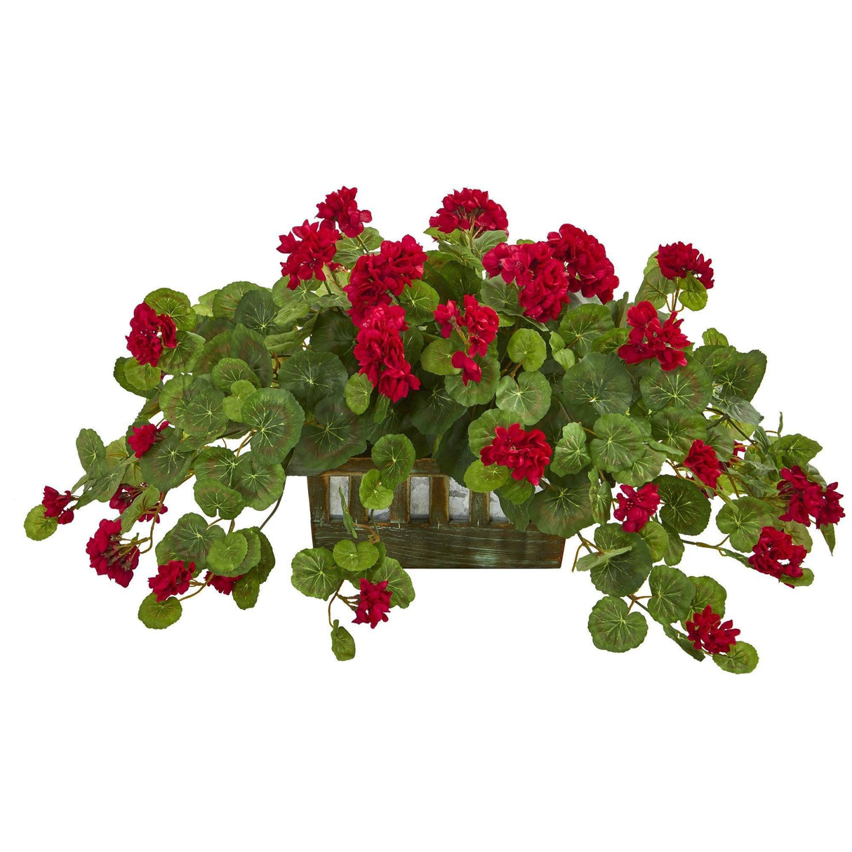 15" Geranium Faux Plant in Decorative Planter from Nearly Natural