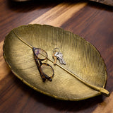 16” Gold Leaf Tray Decorative Accent from Nearly Natural