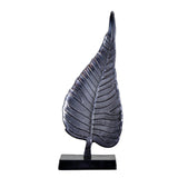 17” Aluminum Bodhi Leaf Decorative Accent from Nearly Natural