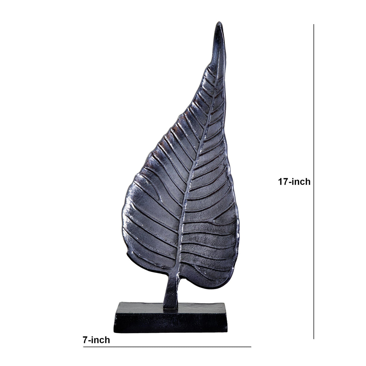 17” Aluminum Bodhi Leaf Decorative Accent from Nearly Natural