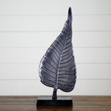 17” Aluminum Bodhi Leaf Decorative Accent from Nearly Natural