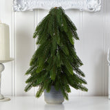 17” Pine Artificial Christmas Tree in Decorative Planter from Nearly Natural