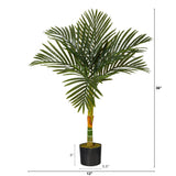 Single 3’ Stalk Golden Cane Artificial Palm Tree from Nearly Natural