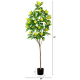 Artificial 6’ Flowering Citrus Tree with Real Touch Leaves from Nearly Natural