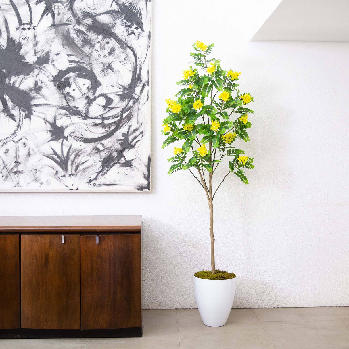 Artificial 6’ Flowering Citrus Tree with Real Touch Leaves from Nearly Natural