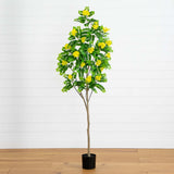 Artificial 6’ Flowering Citrus Tree with Real Touch Leaves from Nearly Natural