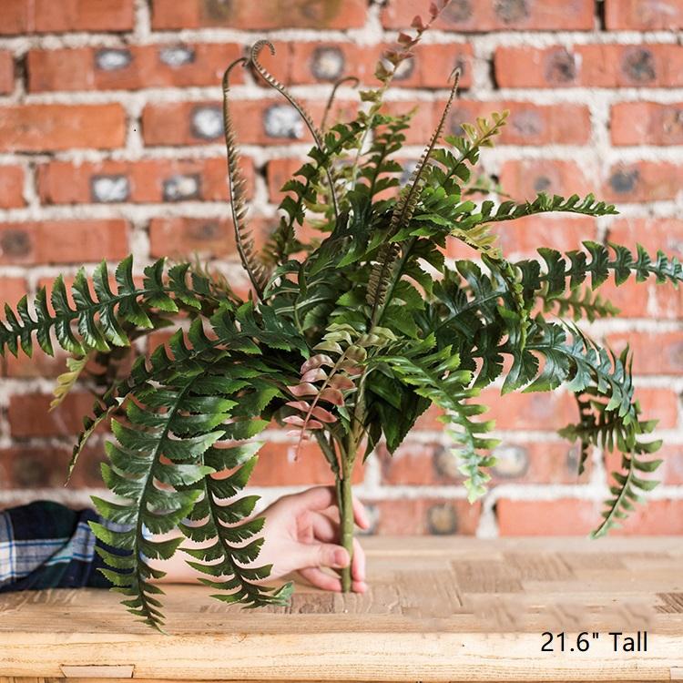 Artificial Faux Plant Big Rock Fern Stem 22" Tall From Rustic Reach
