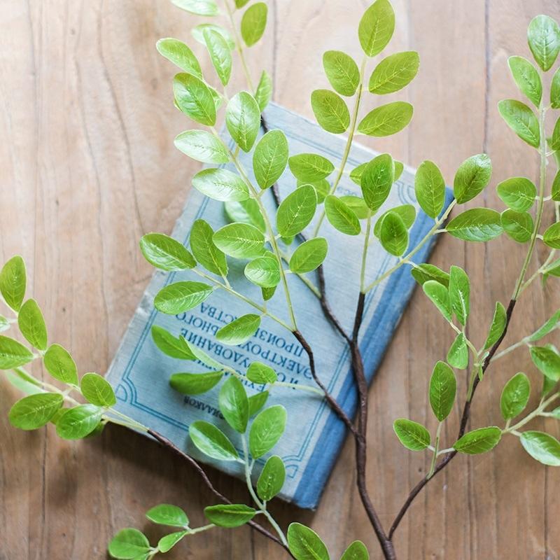 Artificial Faux Plant Fresh Spring Leaf Stem 37" Tall From Rustic Reach