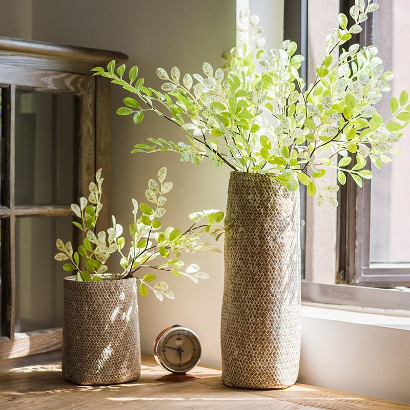 Artificial Faux Plant Fresh Spring Leaf Stem 37" Tall From Rustic Reach