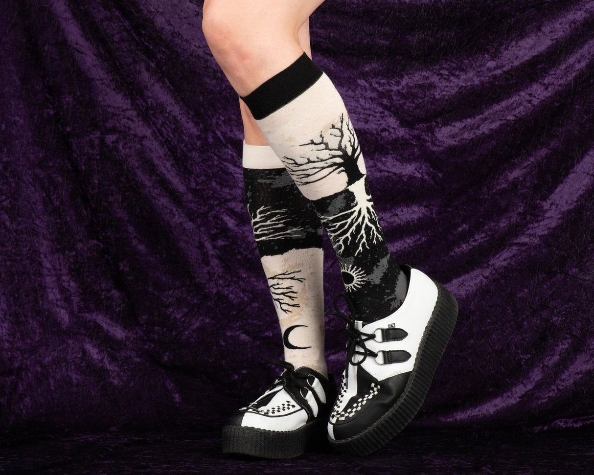 As Above So Below Tree Knee High Socks from FootClothes