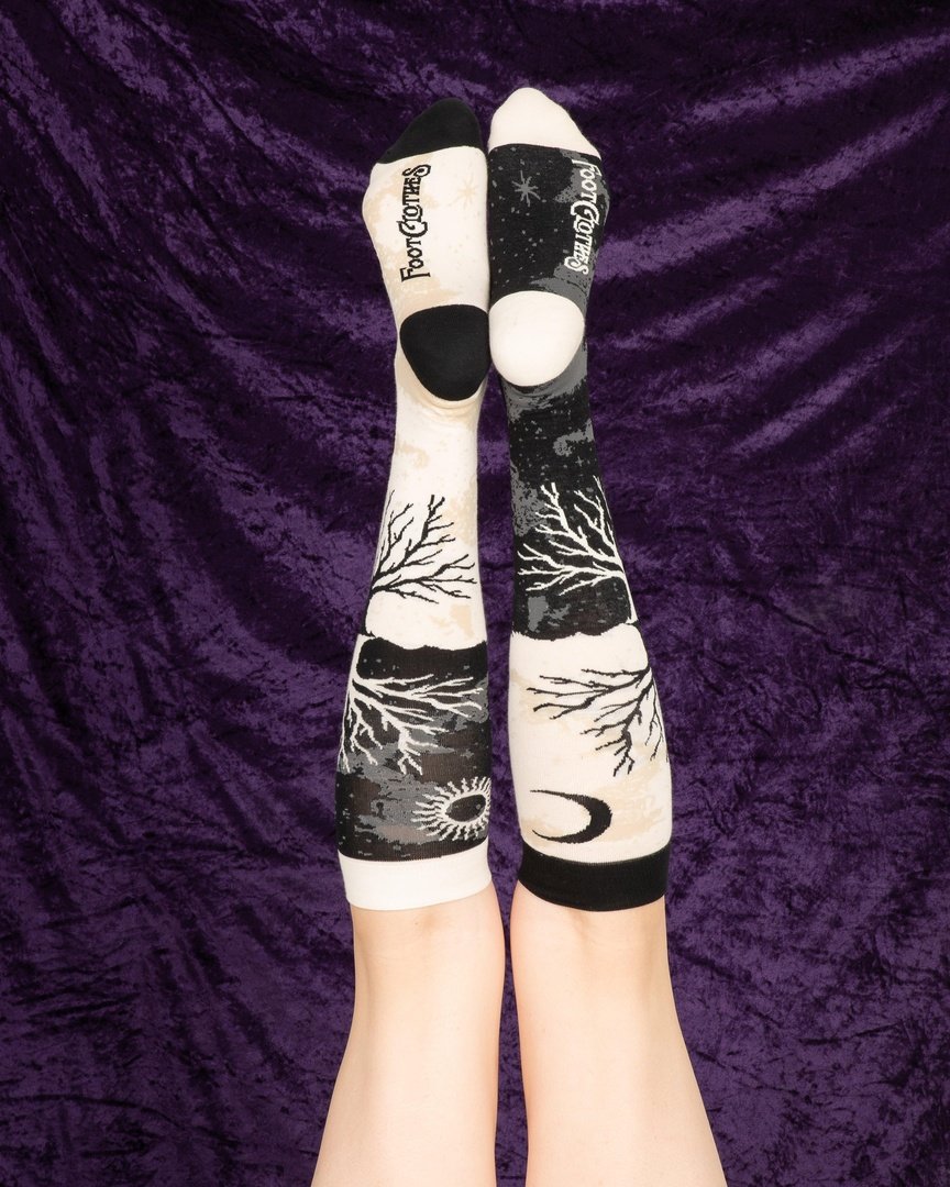 As Above So Below Tree Knee High Socks from FootClothes