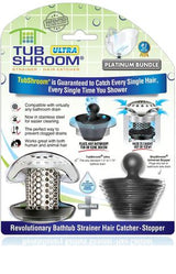 TubShroom Ultra (Stainless) Plus StopShroom® Plug Combo for Tub Drains from TubShroom.com
