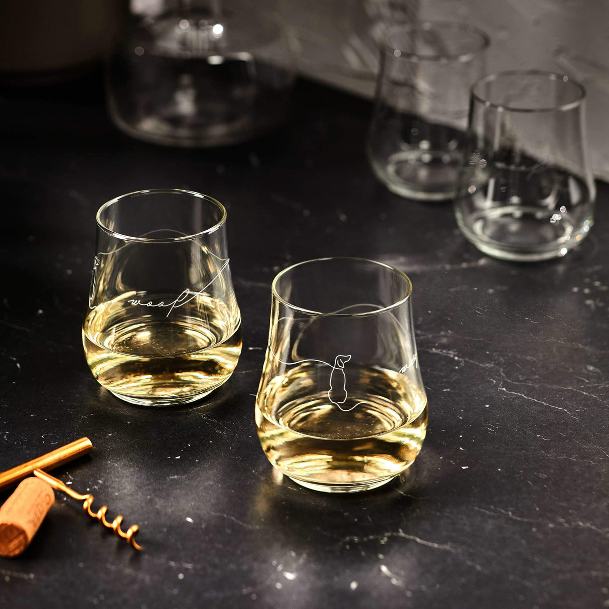 Libbey Modern Pets Woof All-Purpose Glasses, 17-ounce, Set of 4 from Libbey