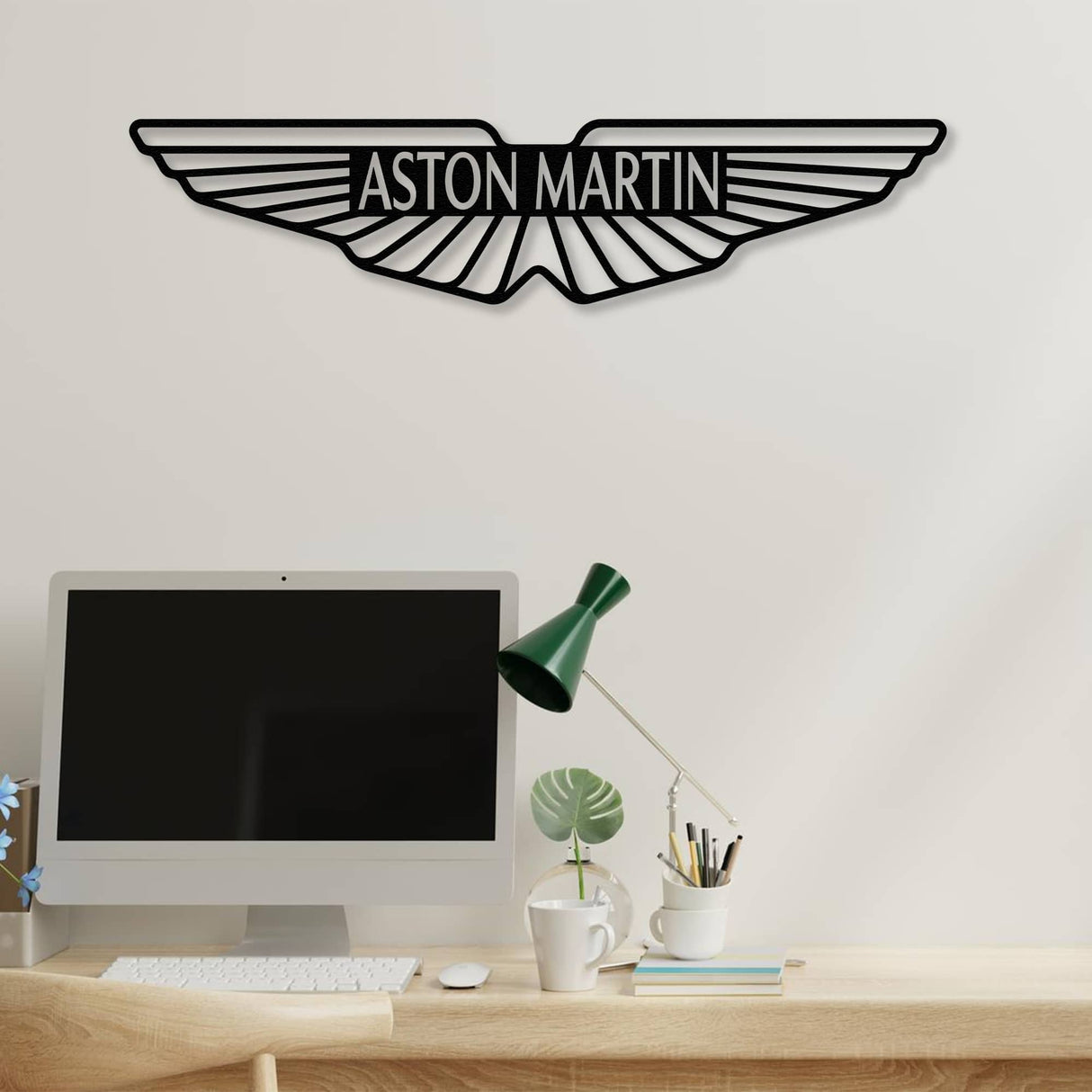 ASTON MARTIN Car Logo Metal Wall Art from VITAHOME DESIGN LLC
