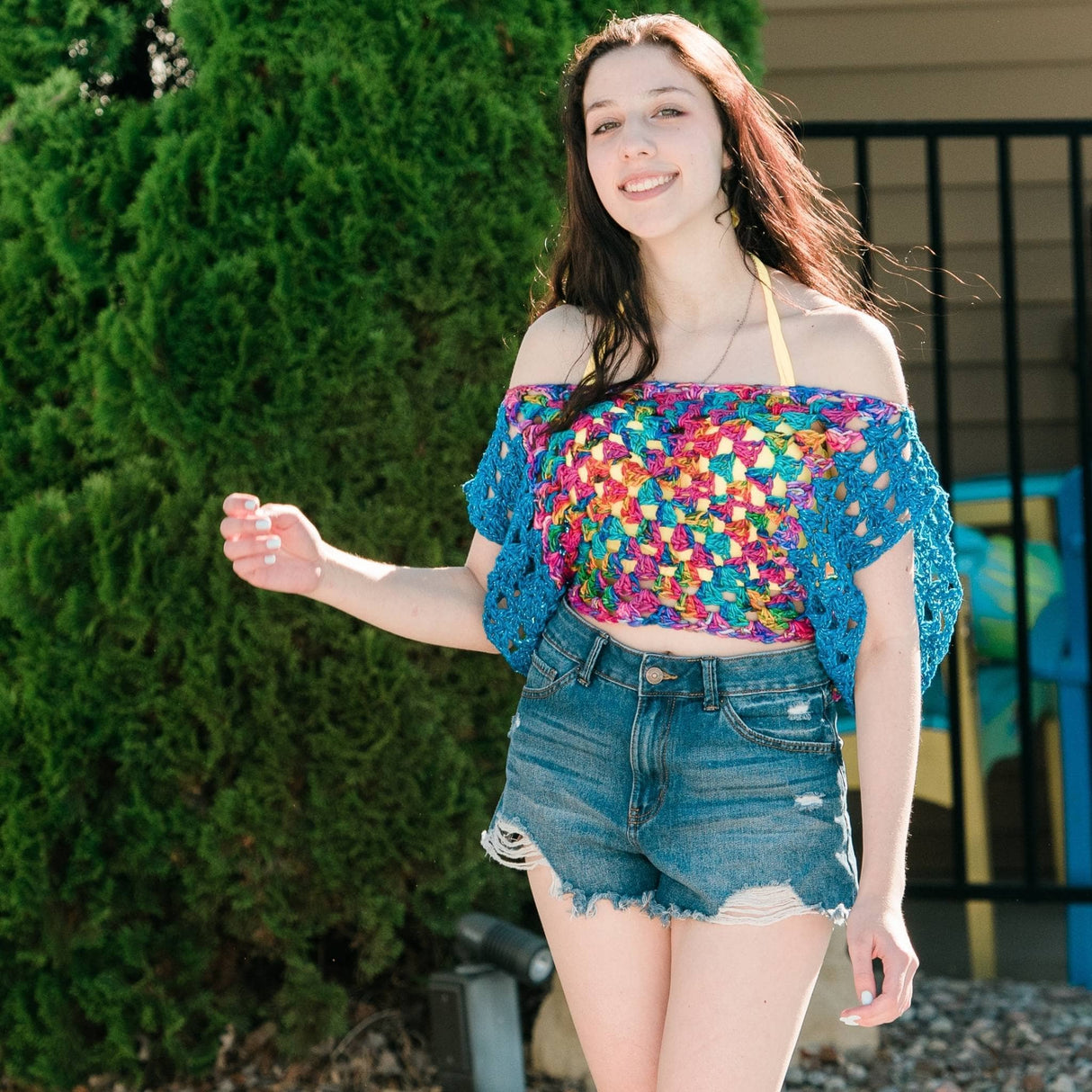 Astral Crochet Granny Square Top Pattern from Darn Good Yarn