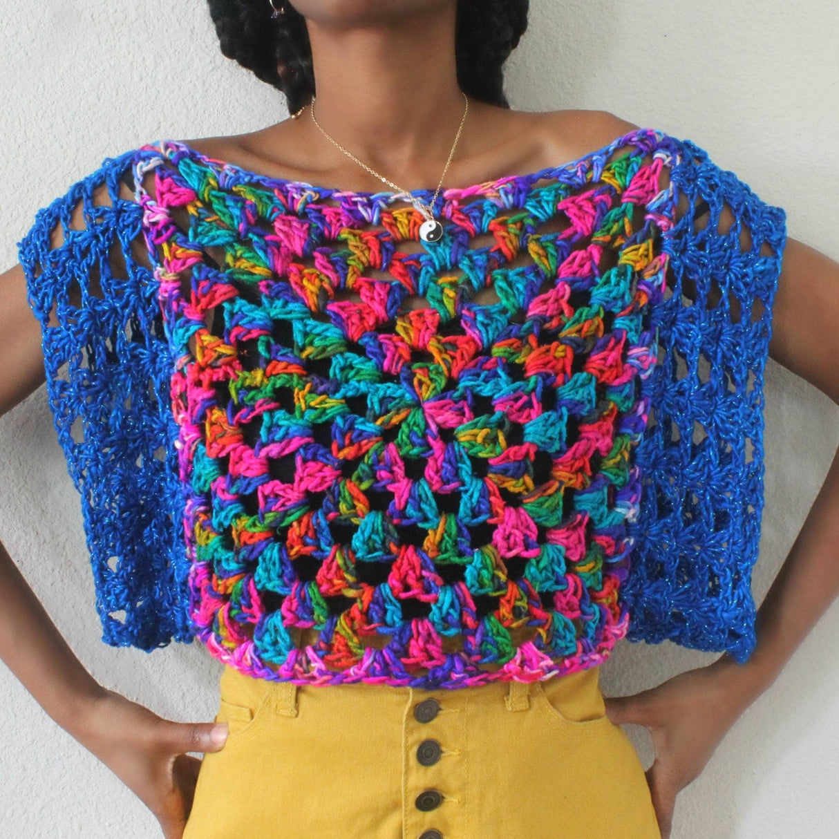 Astral Crochet Granny Square Top Pattern from Darn Good Yarn