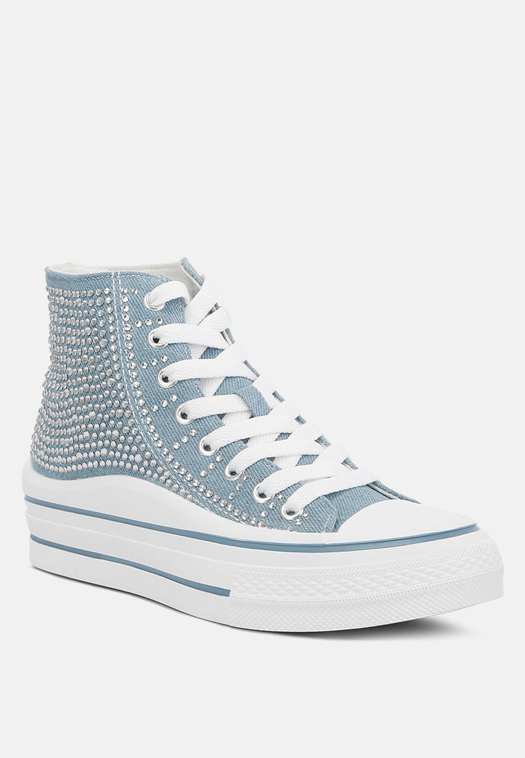 Asuka High Top Denim Sneakers from London Rag International