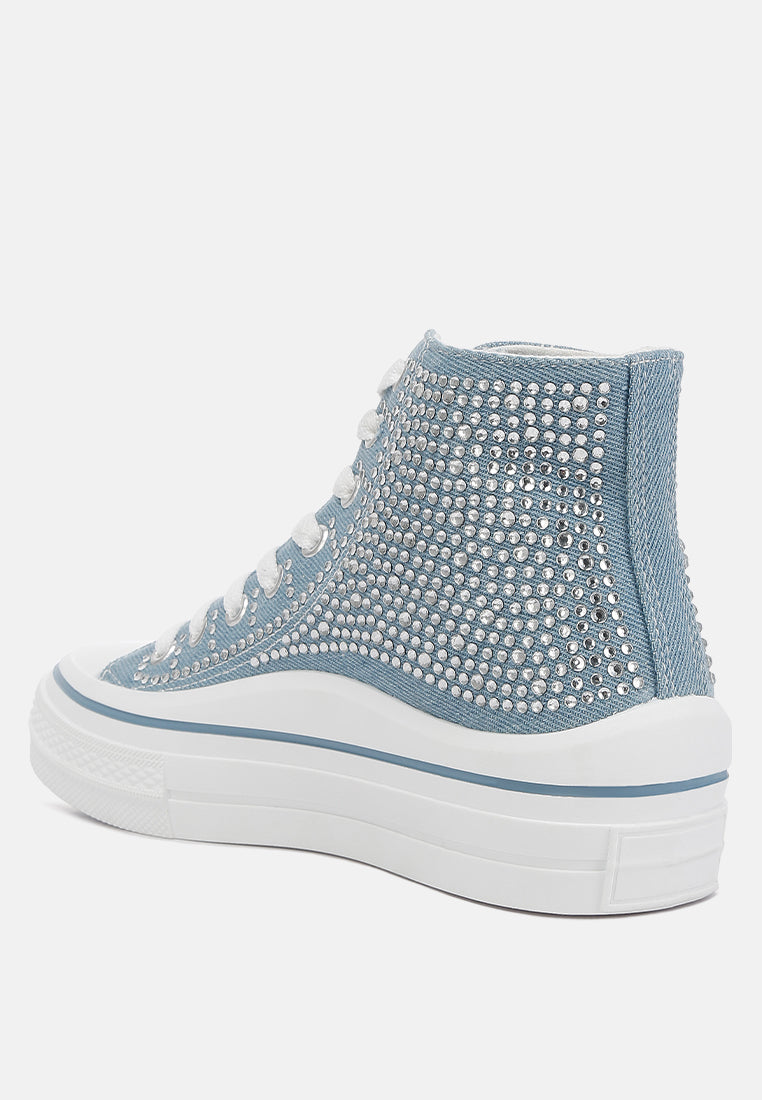 Asuka High Top Denim Sneakers from London Rag International