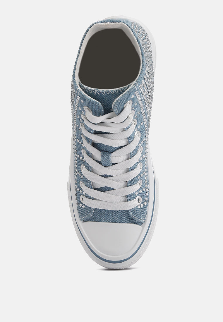 Asuka High Top Denim Sneakers from London Rag International