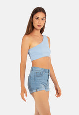 Asymmetrical Basic Crop Top from London Rag International