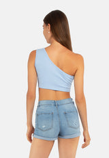 Asymmetrical Basic Crop Top from London Rag International