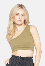 Asymmetrical Basic Crop Top from London Rag International