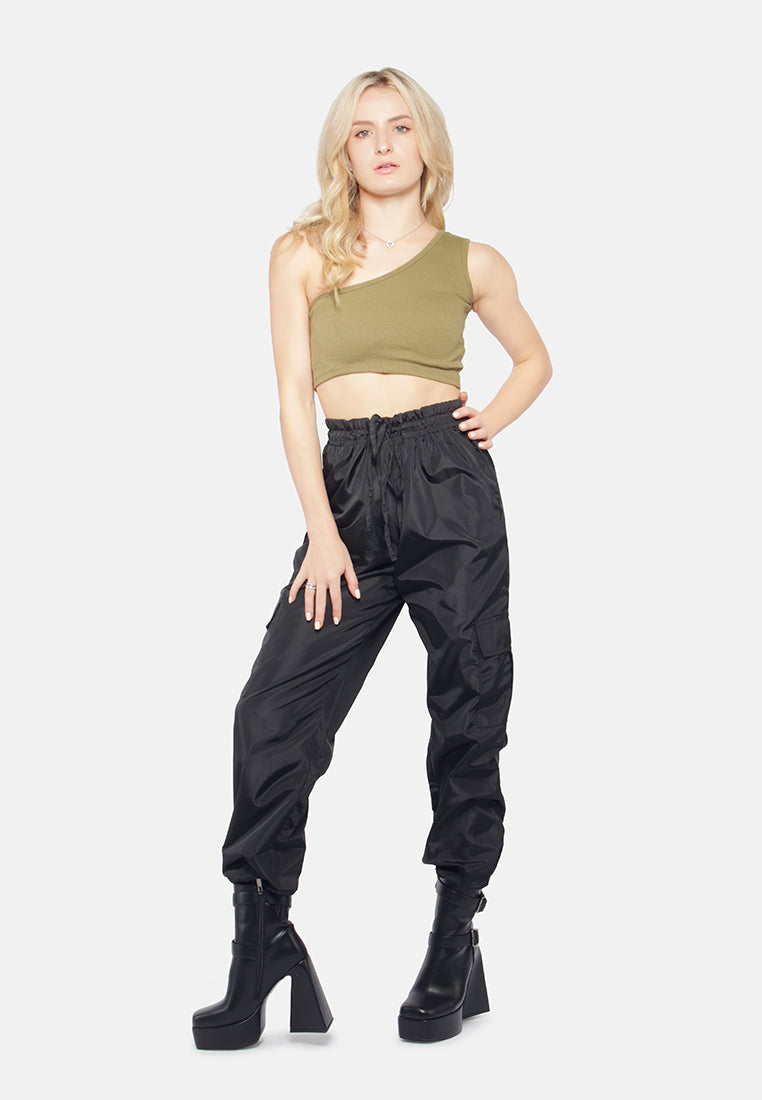 Asymmetrical Basic Crop Top from London Rag International