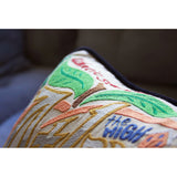 Atlanta Hand-Embroidered Pillow from Quirks!