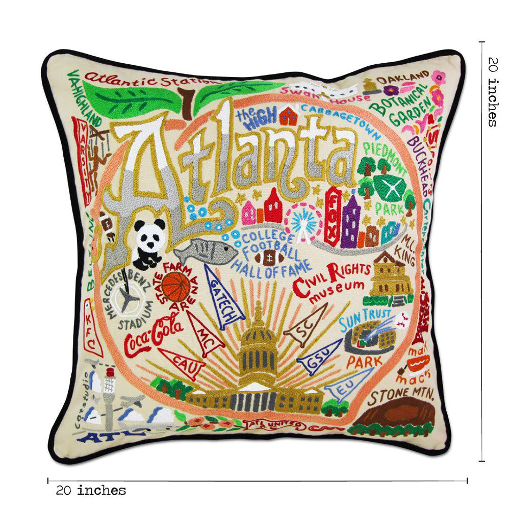 Atlanta Hand-Embroidered Pillow from Quirks!