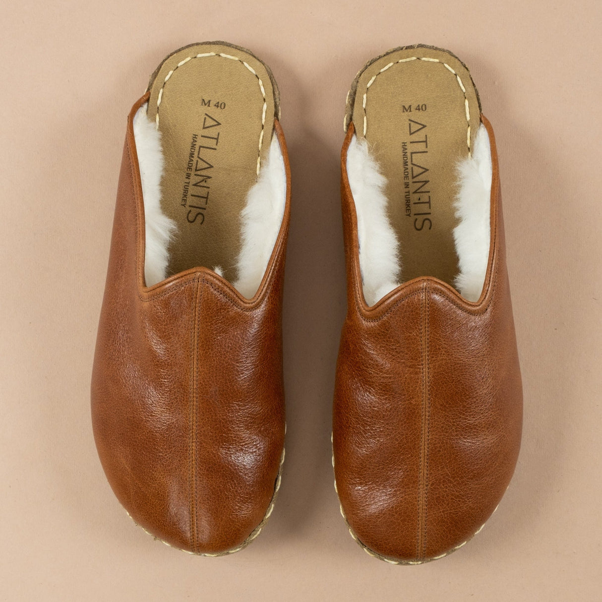 Women's Brown Barefoot Shearlings from Atlantis Handmade Shoes