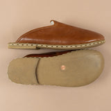 Women's Brown Barefoot Shearlings from Atlantis Handmade Shoes