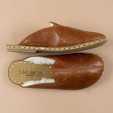 Men's Brown Barefoot Shearlings from Atlantis Handmade Shoes