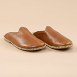Women's Brown Barefoot Slippers from Atlantis Handmade Shoes