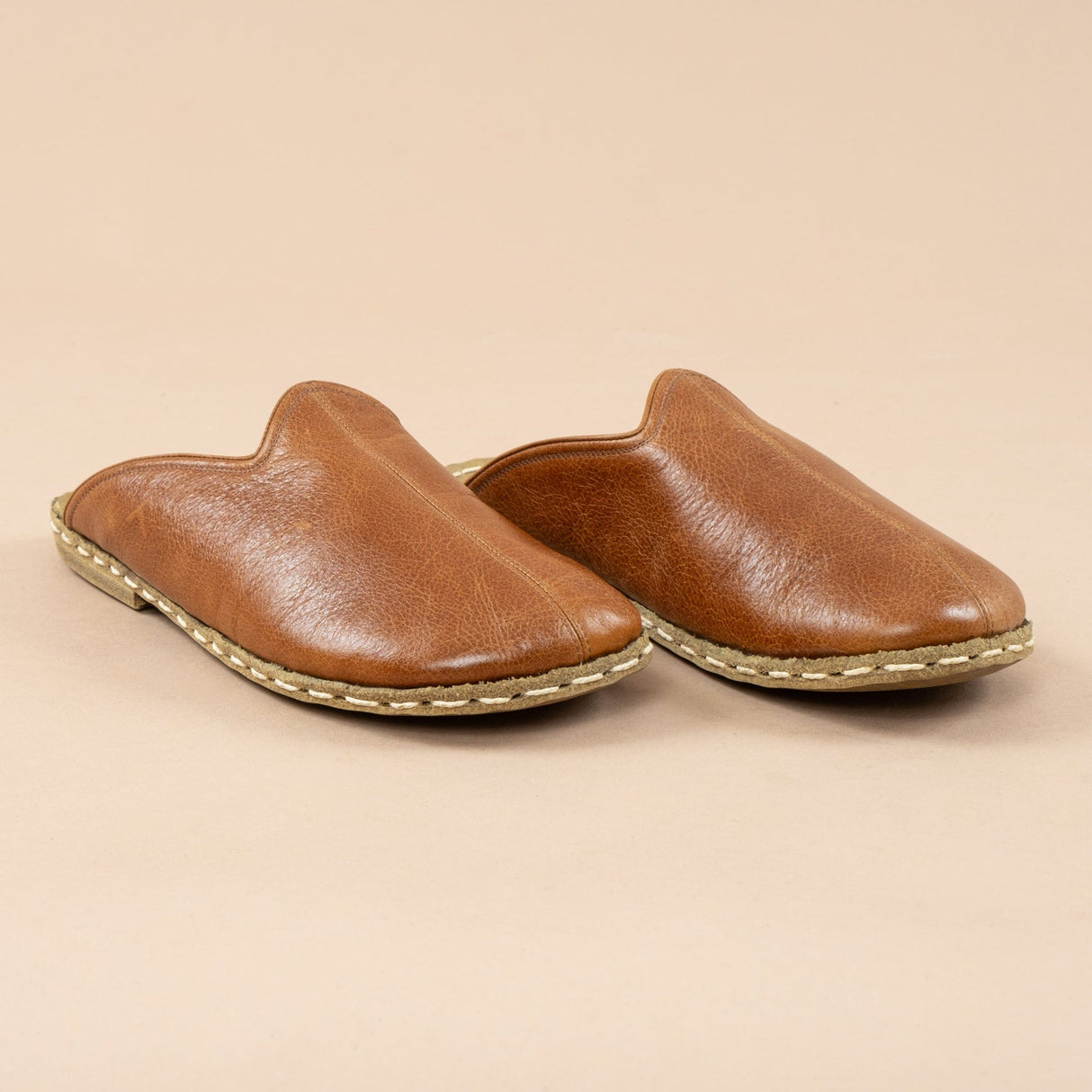 Men's Brown Barefoot Slippers From Atlantis Handmade Shoes