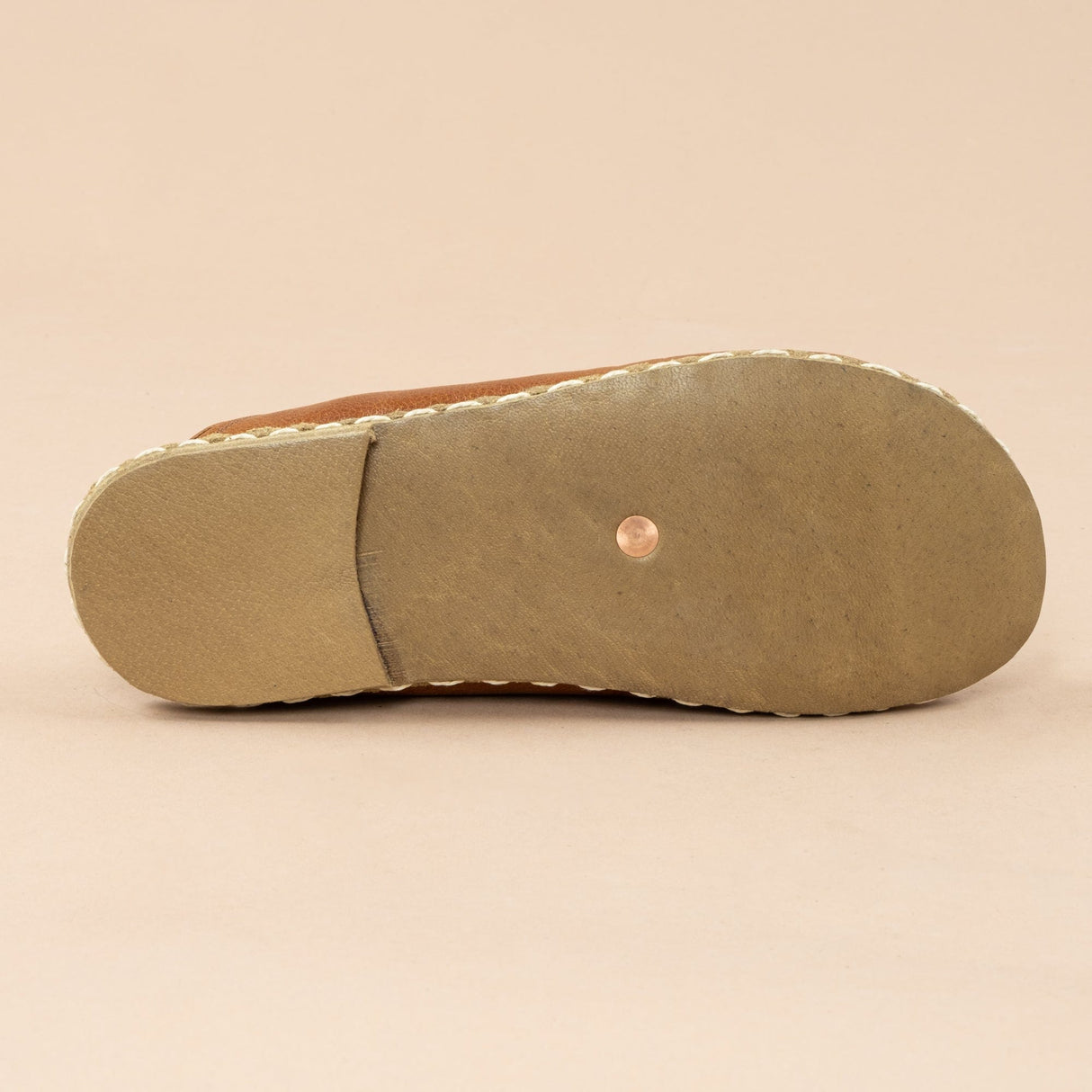 Men's Brown Barefoot Slippers From Atlantis Handmade Shoes