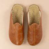 Men's Brown Barefoot Slippers From Atlantis Handmade Shoes