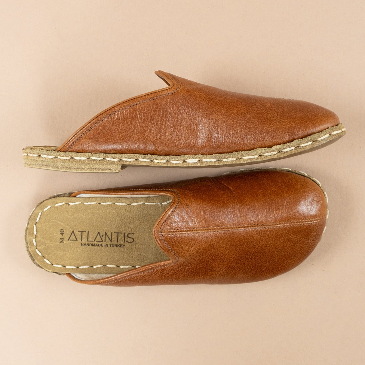 Women's Brown Barefoot Slippers from Atlantis Handmade Shoes
