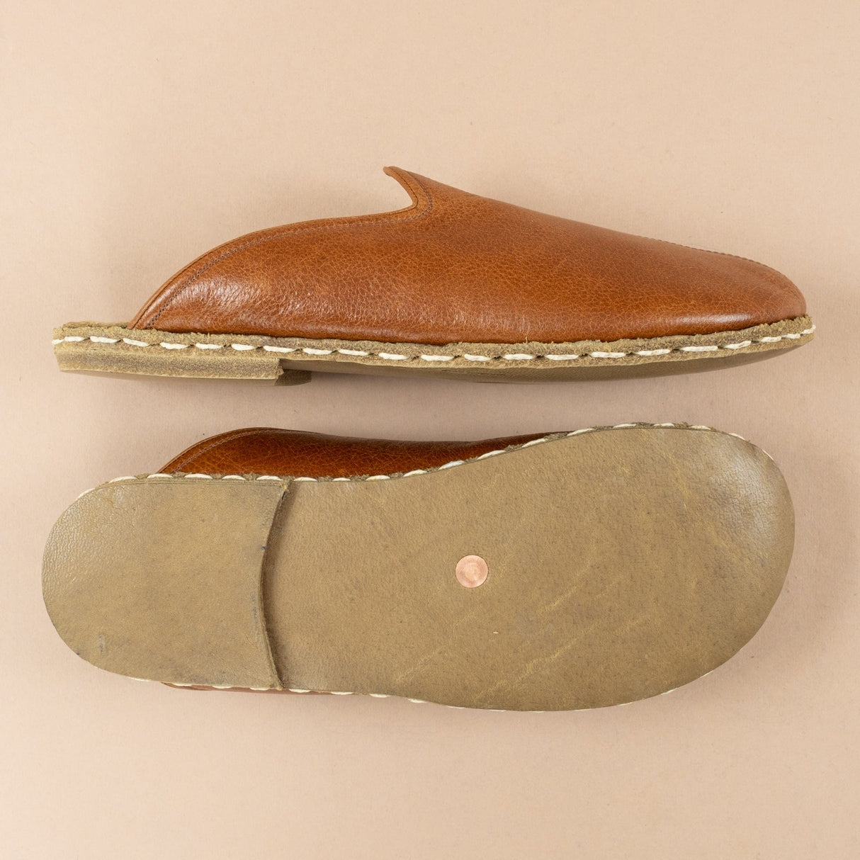 Women's Brown Barefoot Slippers from Atlantis Handmade Shoes