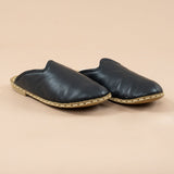 Men's Black Barefoot Shearlings from Atlantis Handmade Shoes