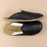Men's Black Barefoot Shearlings from Atlantis Handmade Shoes