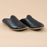 Women's Black Barefoot Slippers from Atlantis Handmade Shoes