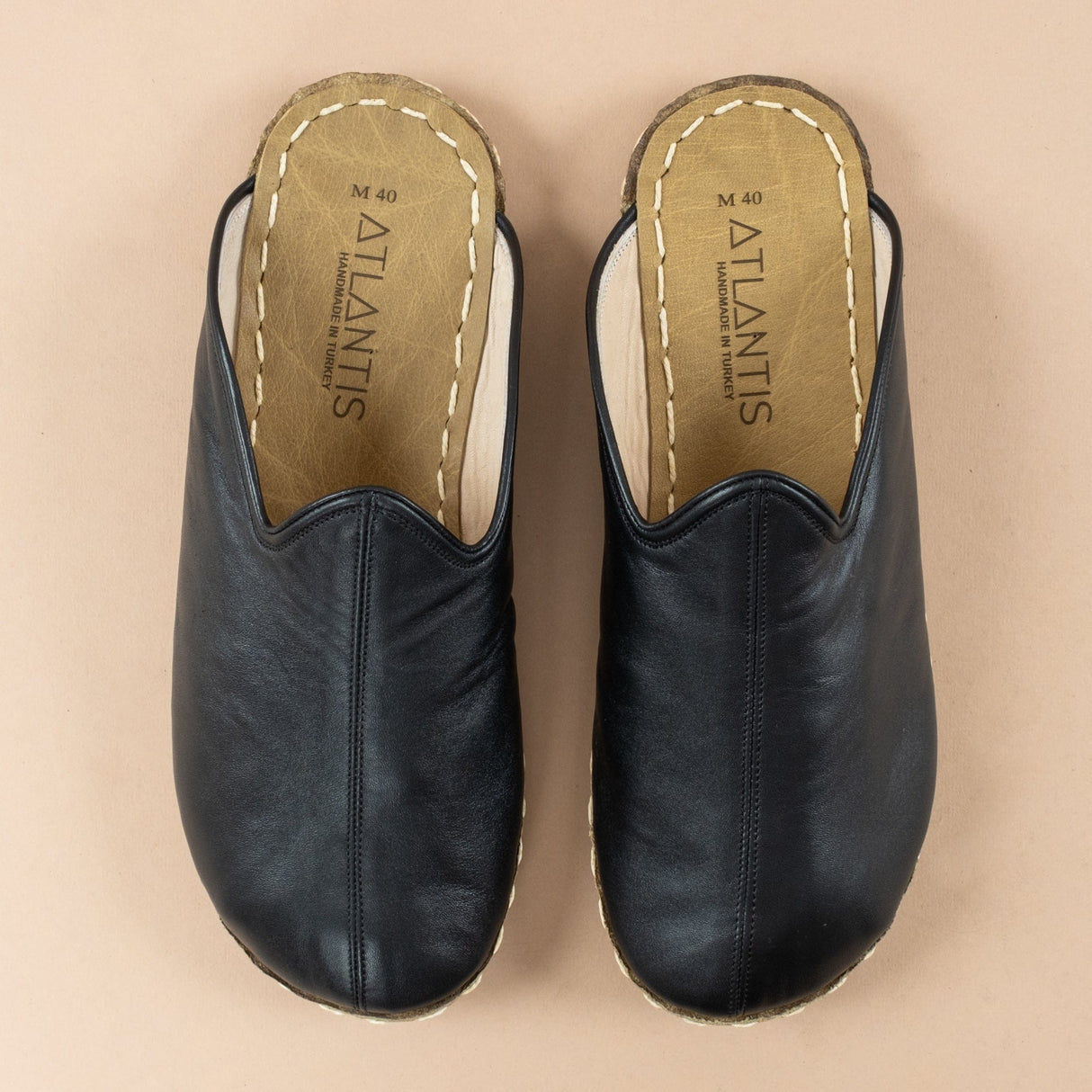 Women's Black Barefoot Slippers from Atlantis Handmade Shoes