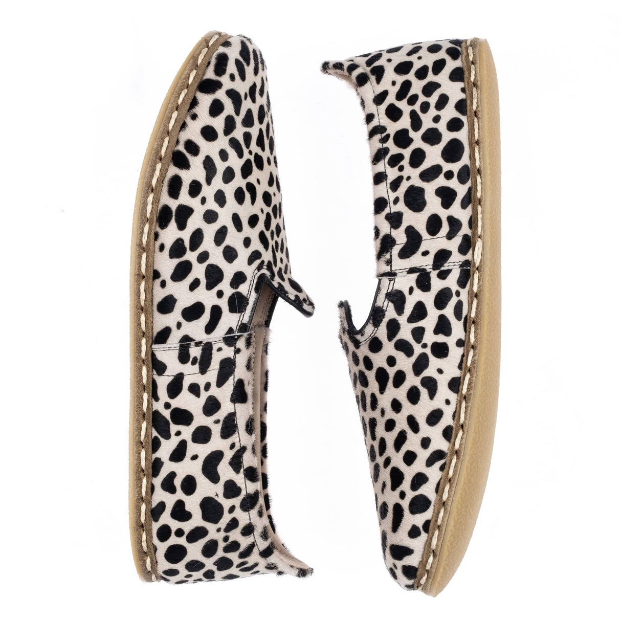 Women's Black Dots Slip On Shoes from Atlantis Handmade Shoes