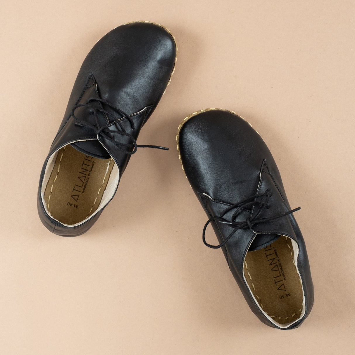 Men's Black Oxfords from Atlantis Handmade Shoes