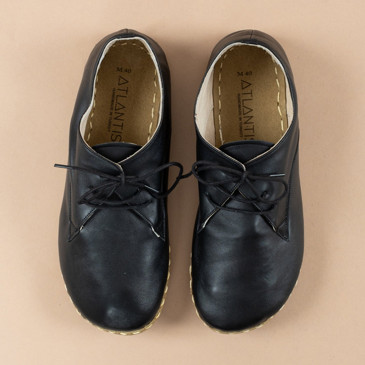 Men's Black Oxfords from Atlantis Handmade Shoes
