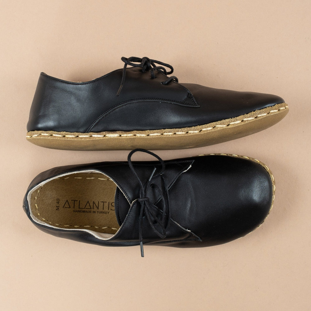 Men's Black Oxfords from Atlantis Handmade Shoes