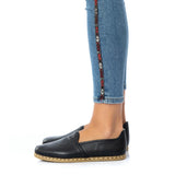 Men's Wrinkled Black Slip On Shoes from Atlantis Handmade Shoes