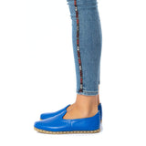 Women's Blue Slip On Shoes from Atlantis Handmade Shoes